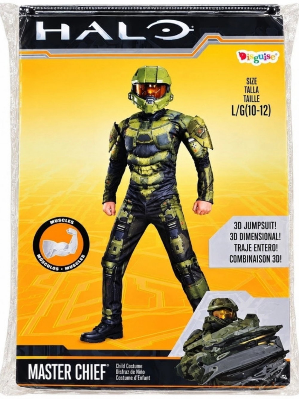 Disguise Halo Master Chief Muscle Child Costume Boys Large